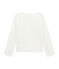 Cardigan fille en tubique blanc MARSHMALLOW