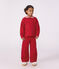 Pantalon de jogging wide leg enfant en coton rouge