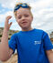 Teeshirt enfant en coton manches courtes imprimé bleu PERSE
