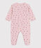 Pyjama bébé en velours imprimé fleuri rose JOLI/blanc MULTICO