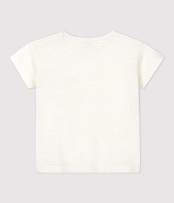 Tee-shirt manches courtes uni en jersey bébé blanc MARSHMALLOW