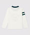 Tee-shirt manches longues en coton enfant gar&ccedil;on blanc