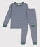 Pyjama milleraies en tubique enfant bleu MEDIEVAL/ MONTELIMAR