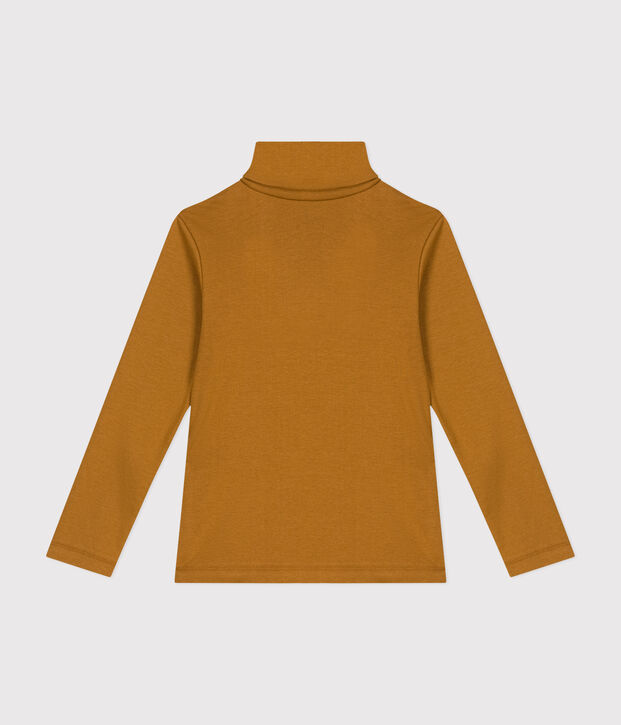 Sous-pull en coton enfant fille / gar&ccedil;on marron