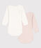 Lot de 2 bodies manches longues milleraies bébé en coton variante 1