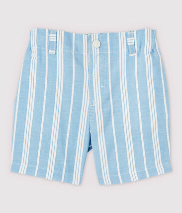 PETIT BATEAU - Short rayé en popeline bébé garçon