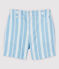 Short rayé en popeline bébé garçon bleu JASMIN/blanc MARSHMALLOW