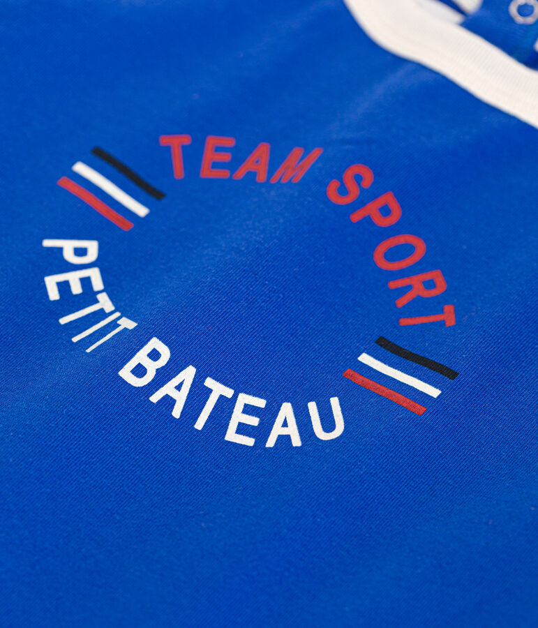 Tee-shirt manches courtes en jersey fin b&eacute;b&eacute; bleu CALVIN