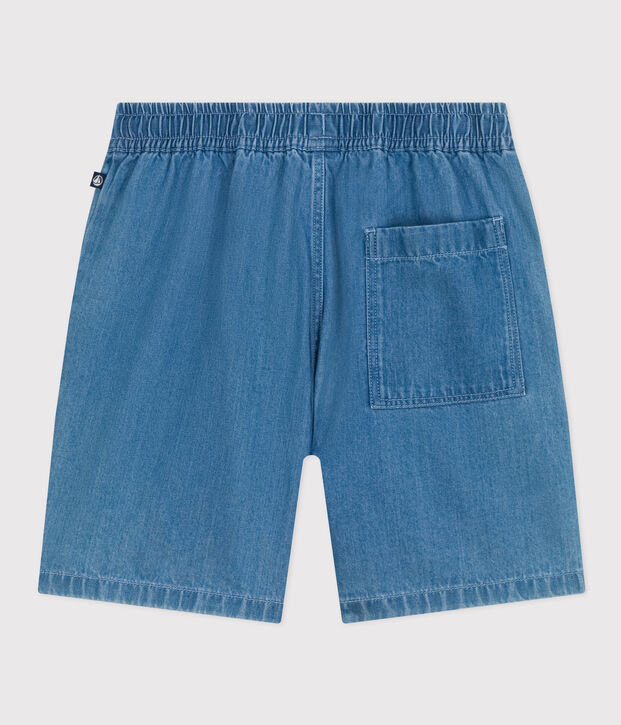 Short en denim l&eacute;ger enfant gar&ccedil;on bleu