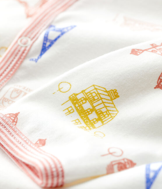 Dors-bien bébé imprimé Paris en coton blanc MARSHMALLOW/blanc MULTICO
