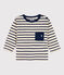 Tee-shirt manches longues bébé en coton blanc AVALANCHE/ MEDIEVAL