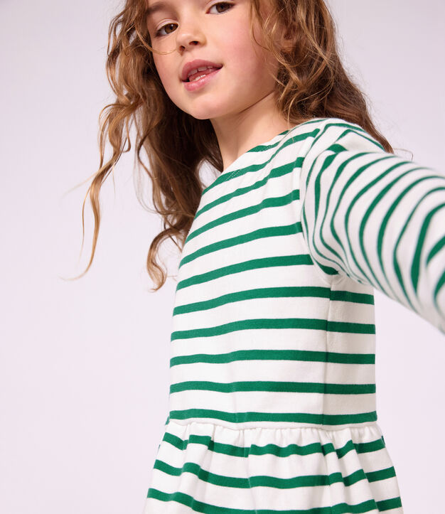 Marini&egrave;re enfant en coton vert/vert