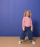 Sweatshirt rayé enfant fille / garçon blanc MARSHMALLOW/rouge PEPS