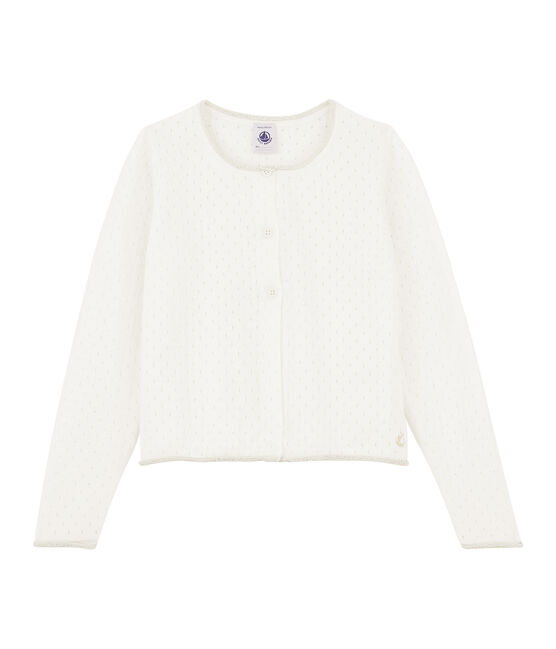 Cardigan enfant fille blanc MARSHMALLOW