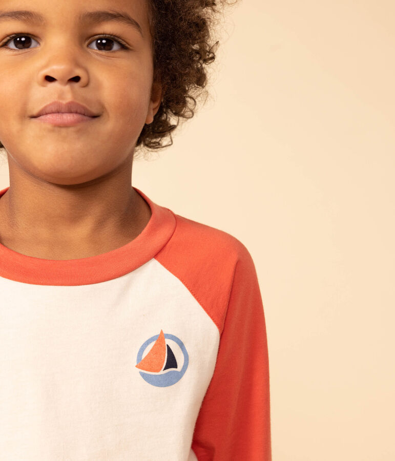 Tee-shirt manches longues en coton enfant gar&ccedil;on AVALANCHE/ OURSIN
