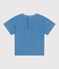 T-shirt bébé en coton à manches courtes uni bleu ALASKA