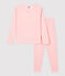 Pyjama uni  en coton et lyocell enfant rose MINOIS