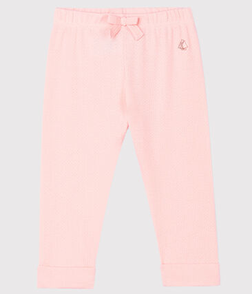 PETIT BATEAU - Pantalon bébé fille en maille unie
