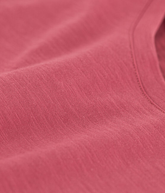 Tee-shirt LE DROIT col rond en coton Femme rose PAPI