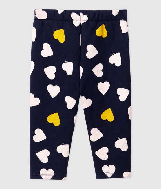 Pantalon matelassé bébé. bleu SMOKING/blanc MULTICO