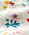 Dors-bien à imprimé fleuri bébé fille en velours blanc MARSHMALLOW/blanc MULTICO