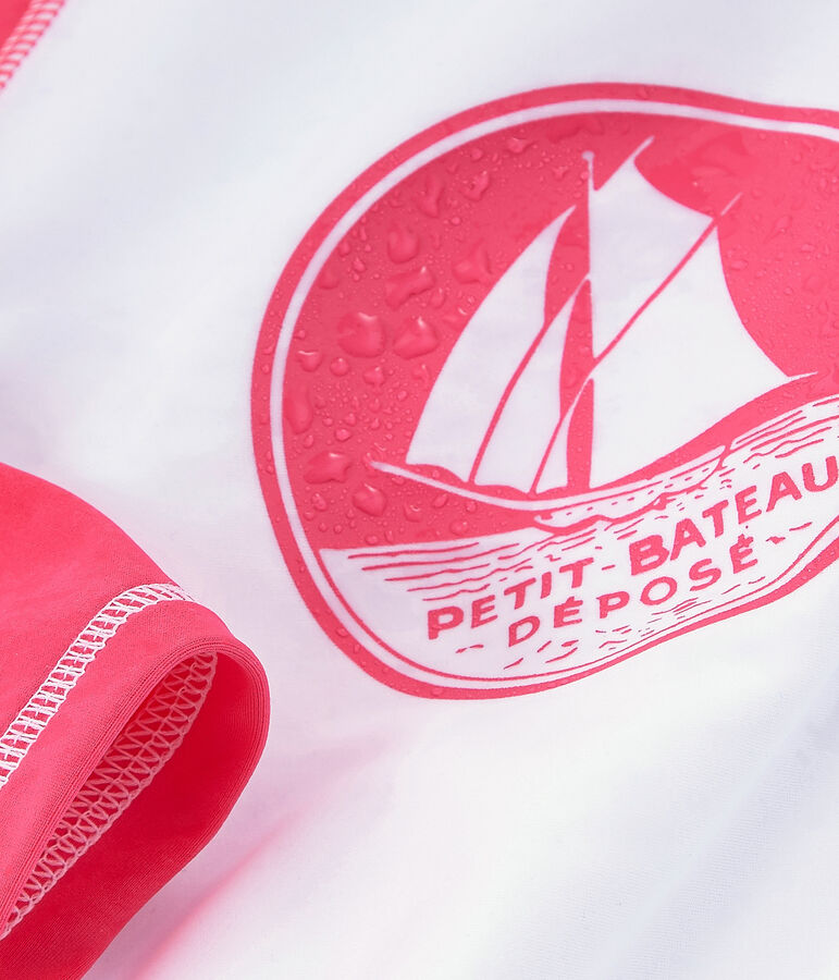 Tee-shirt anti-UV UPF 50+ b&eacute;b&eacute; gar&ccedil;on/b&eacute;b&eacute; fille blanc/rose
