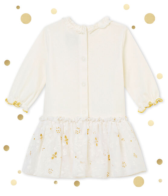 Robe tulle bébé fille blanc MARSHMALLOW/blanc MULTICO