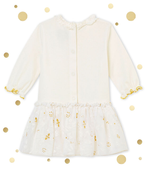 Robe tulle b&eacute;b&eacute; fille blanc/multicouleur