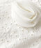 Robe cérémonie en broderie et crêpe enfant fille blanc MARSHMALLOW