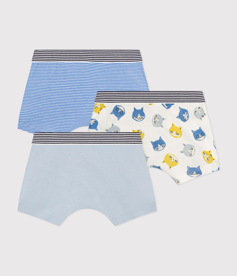 Lot de 3 boxers chat en coton enfant variante 1