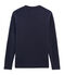 Pull marin en coton tricot côte 1x1. bleu SMOKING