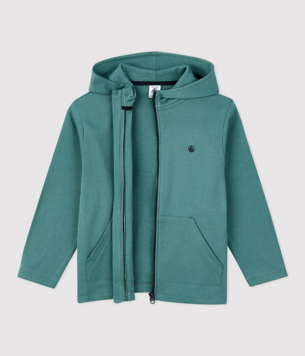 Sweatshirt &agrave; capuche enfant fille / gar&ccedil;on vert