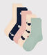 5 paires de chaussettes en coton cœurs enfant