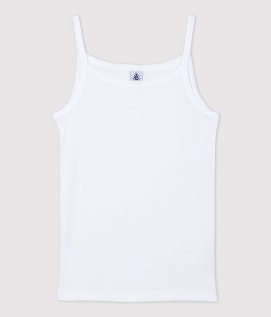 Chemise à bretelles L'ICONIQUE en coton BIO Femme blanc ECUME