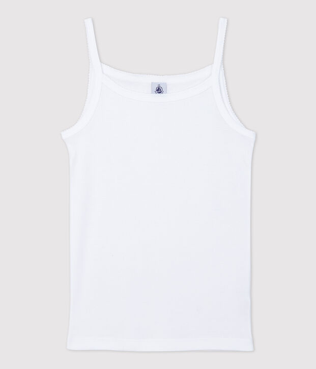 Chemise &agrave; bretelles L'ICONIQUE en coton BIO Femme blanc