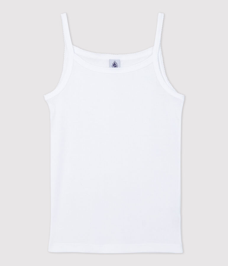 Chemise &agrave; bretelles L'ICONIQUE en coton BIO Femme blanc