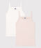 Lot de 2 chemises à bretelles milleraies petite fille en coton variante 1