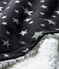 Couverture bébé en côte et sherpa gris CAPECOD/gris ARGENT