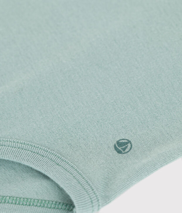 Body &agrave; manches courtes b&eacute;b&eacute; en coton uni vert