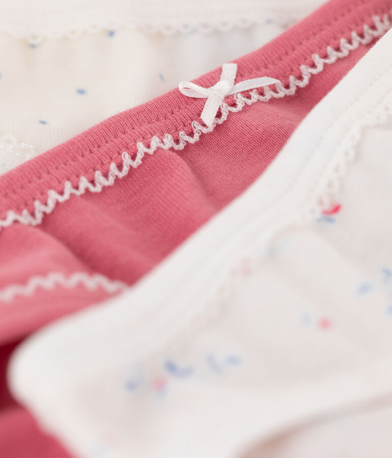 Lot de 3 culottes petite fille en coton multicouleur