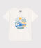 Teeshirt enfant en coton manches courtes imprimé blanc MARSHMALLOW