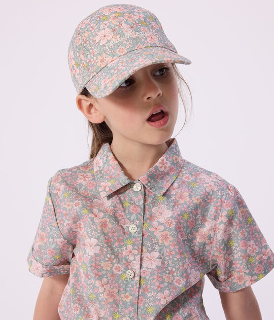 Casquette enfant en serge imprimé fleurs SPRAY/ MULTICO