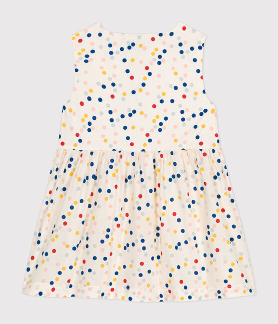 Robe sans manche en popeline bébé blanc MARSHMALLOW/blanc MULTICO