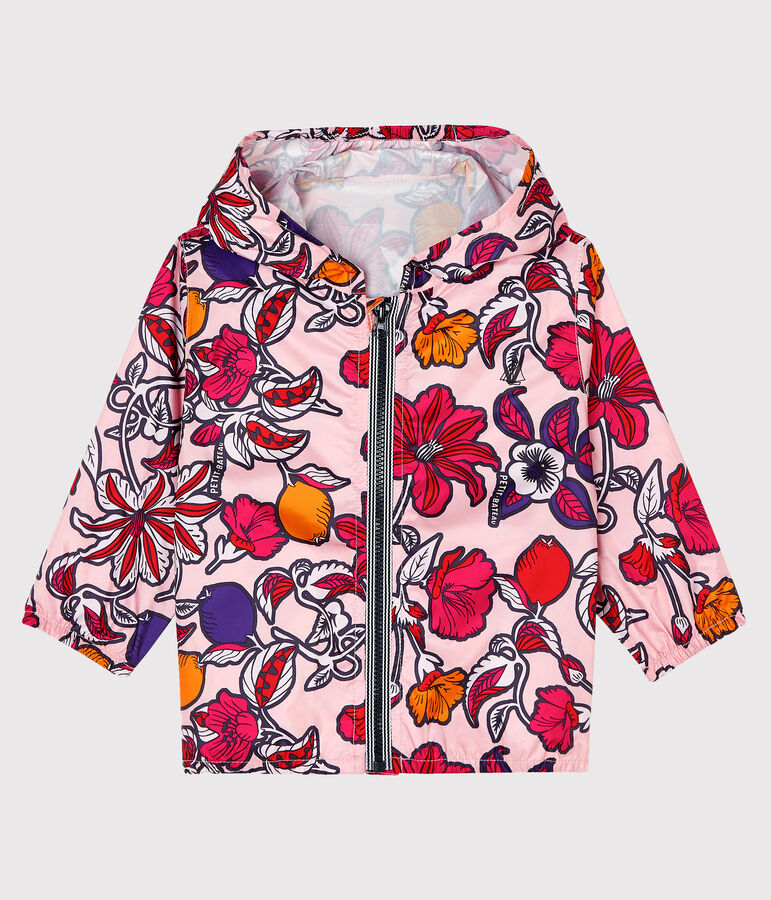 Coupe-vent anti-UV UPF 50+ b&eacute;b&eacute; mixte rose PATIENCE/blanc MULTICO