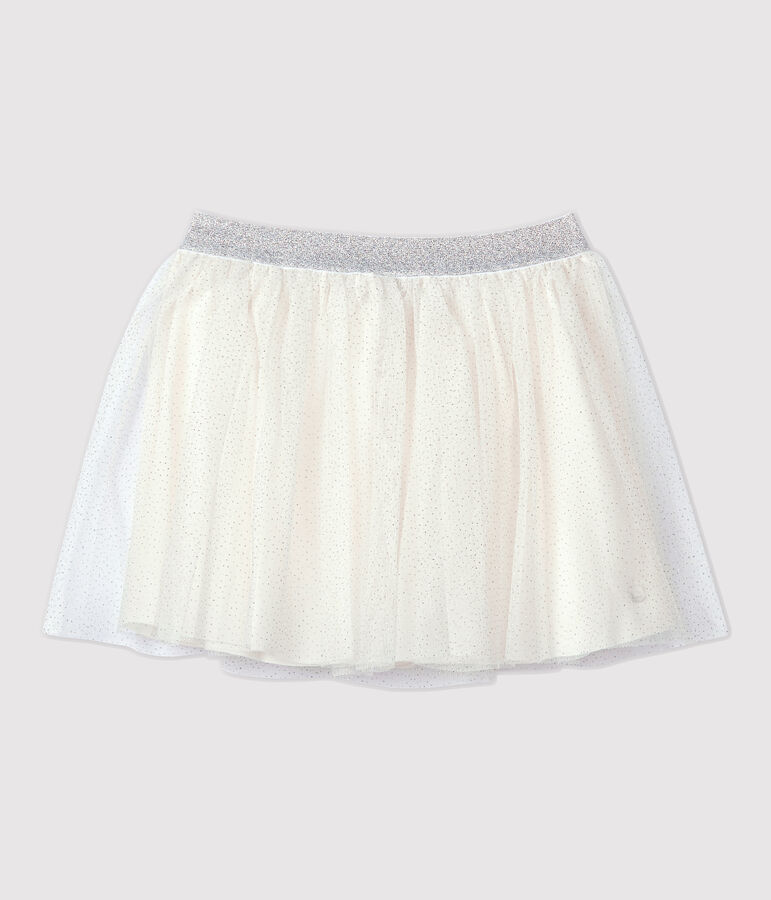 Jupe en tulle enfant fille blanc MARSHMALLOW/gris ARGENT