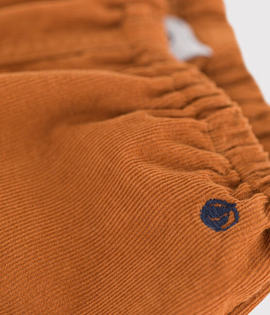 Pantalon bébé en velours fin marron ECUREUIL