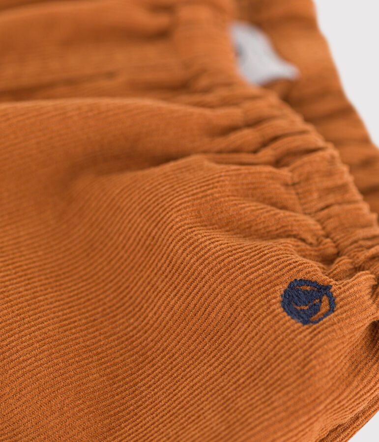 Pantalon b&eacute;b&eacute; en velours fin marron ECUREUIL