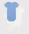 Lot de 3 bodies manches courtes en coton imprimé bébé variante 1