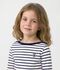 Marini&egrave;re iconique enfant en coton &agrave; rayures blanc/bleu