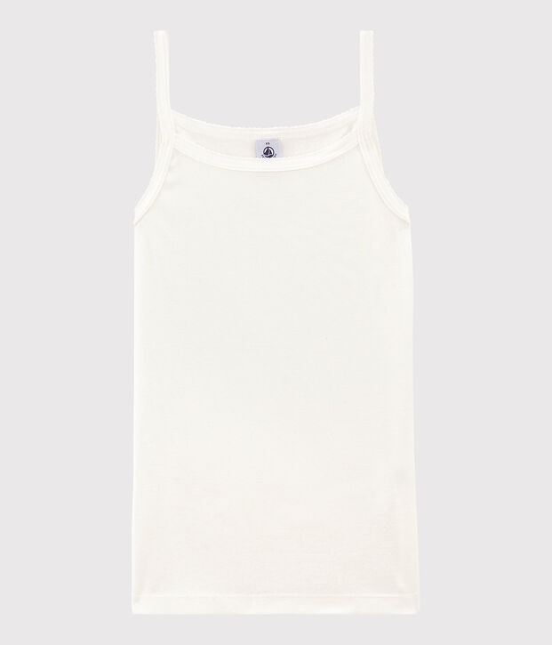 Chemise &agrave; bretelles iconique en coton Femme blanc